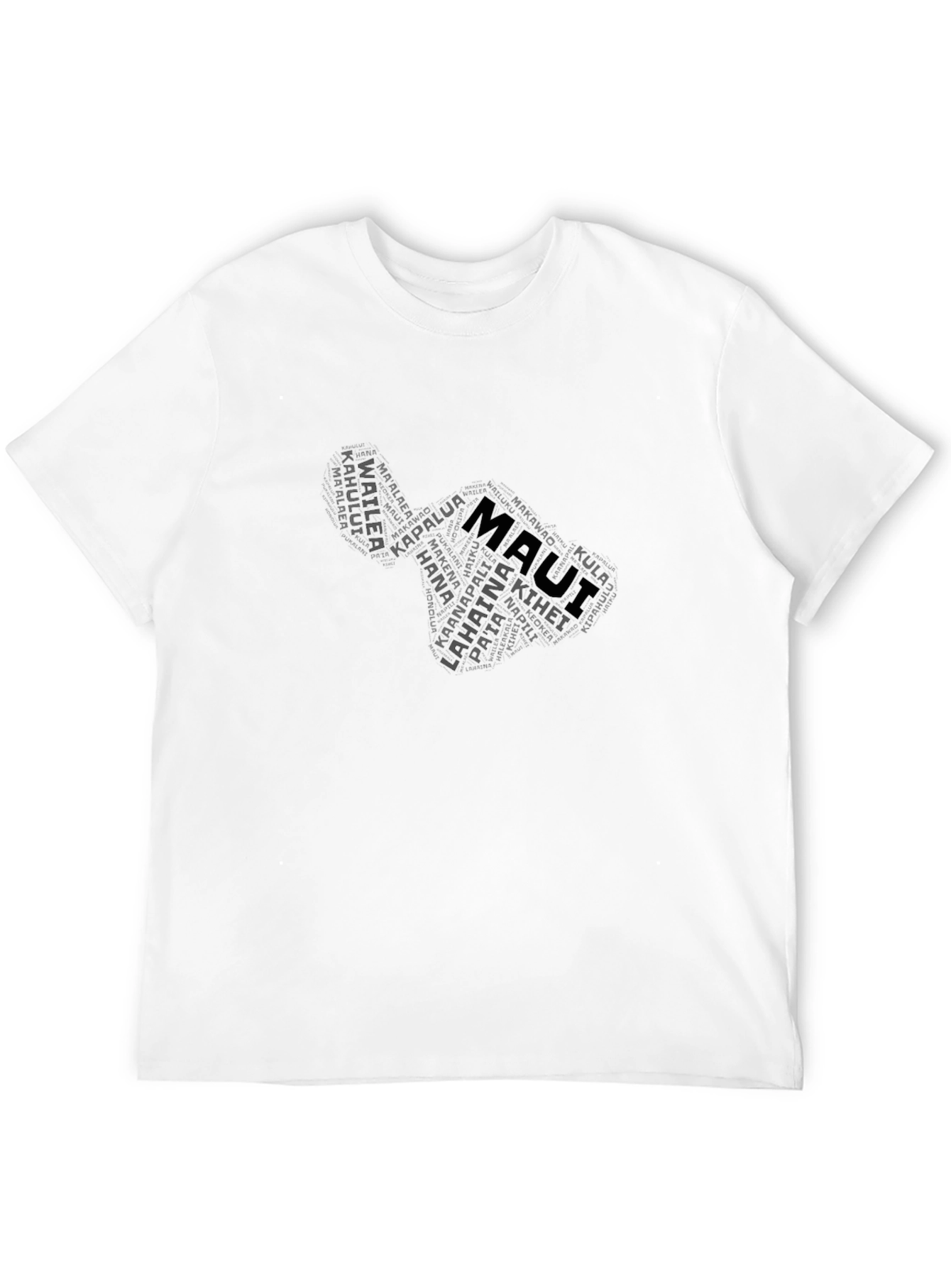 Maui Word Art T-Shirt - Island Souvenir Tee