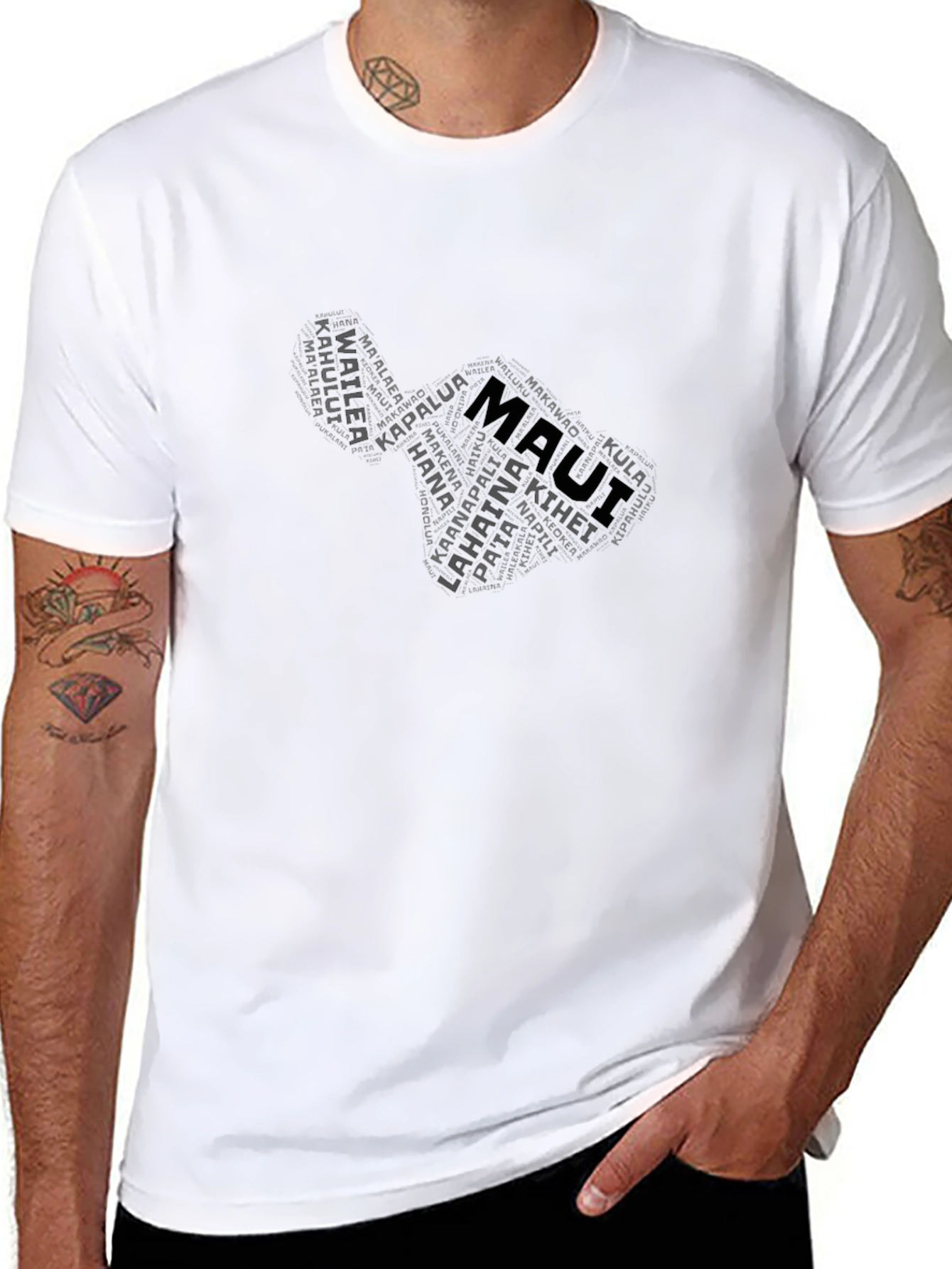 Maui Word Art T-Shirt - Island Souvenir Tee