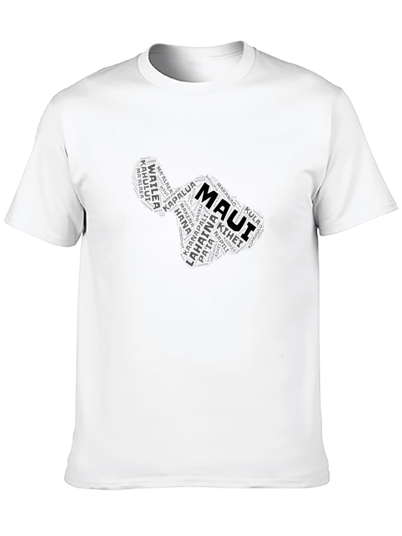 Maui Word Art T-Shirt - Island Souvenir Tee
