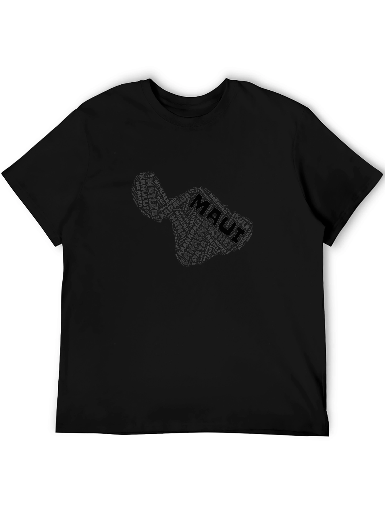 Maui Word Art T-Shirt - Island Souvenir Tee