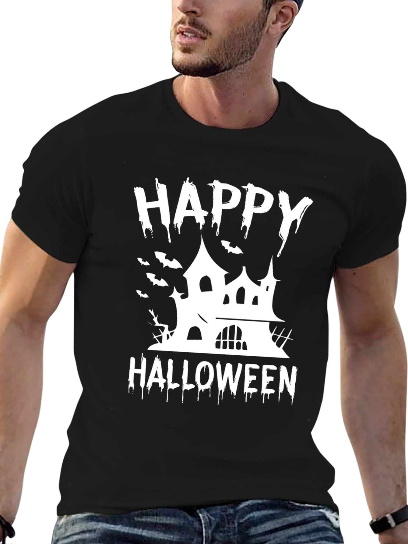 Happy Halloween Spooky House Graphic Tee