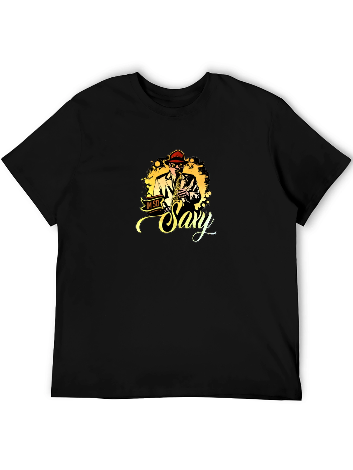 Im So Saxy T-Shirt Black Cotton Graphic Tee
