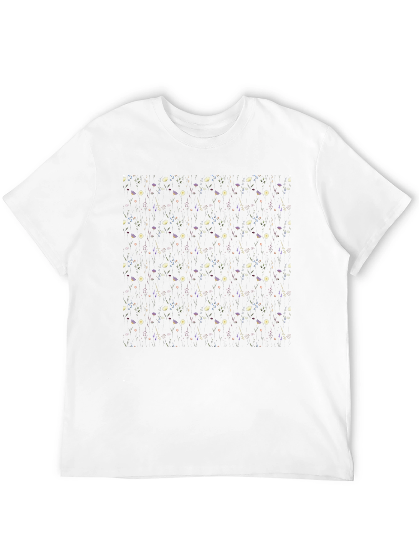 Floral Pattern Black T-Shirt | Unique Design