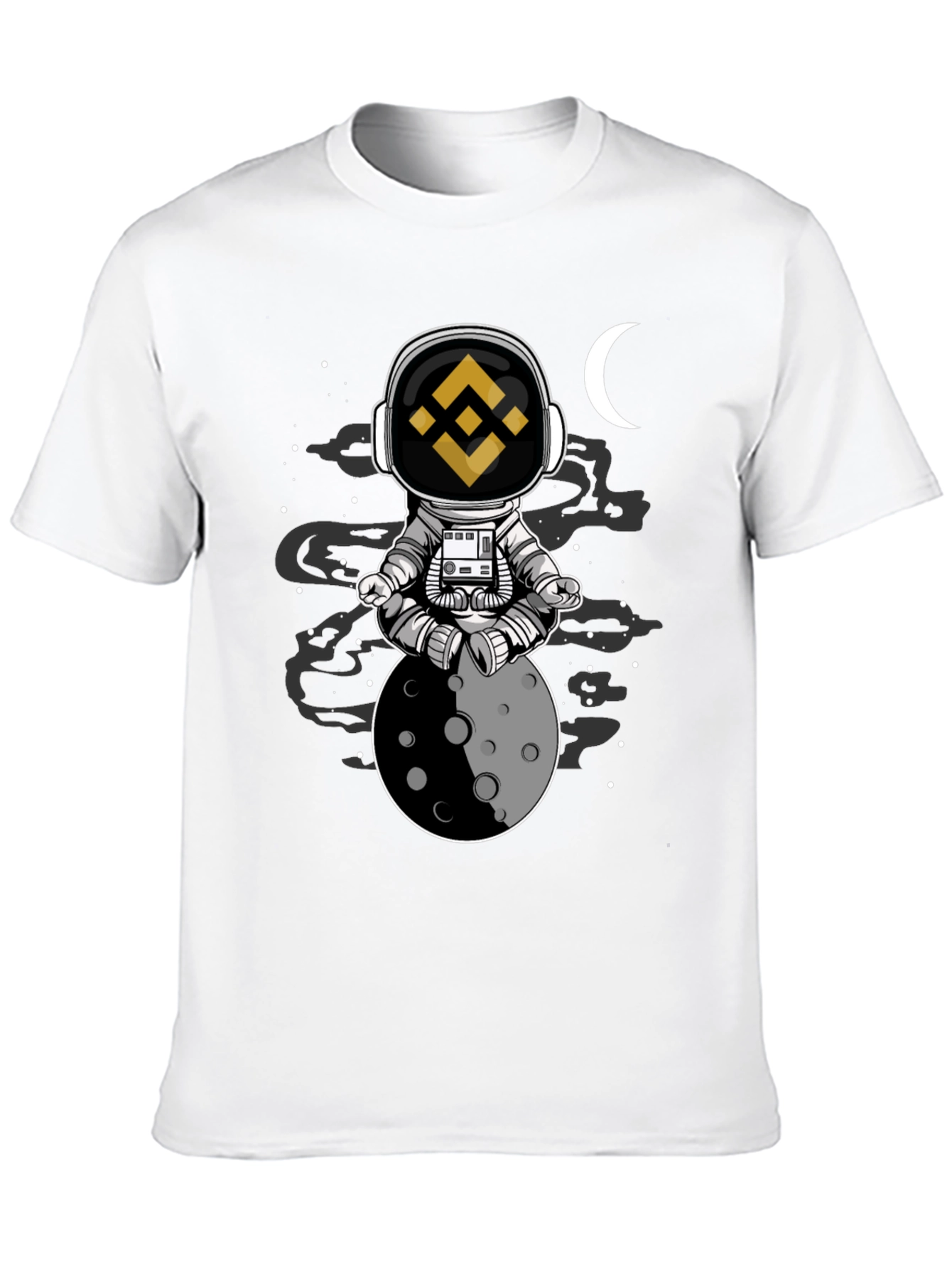 Binance Astronaut Moon T-Shirt - Crypto Fashion