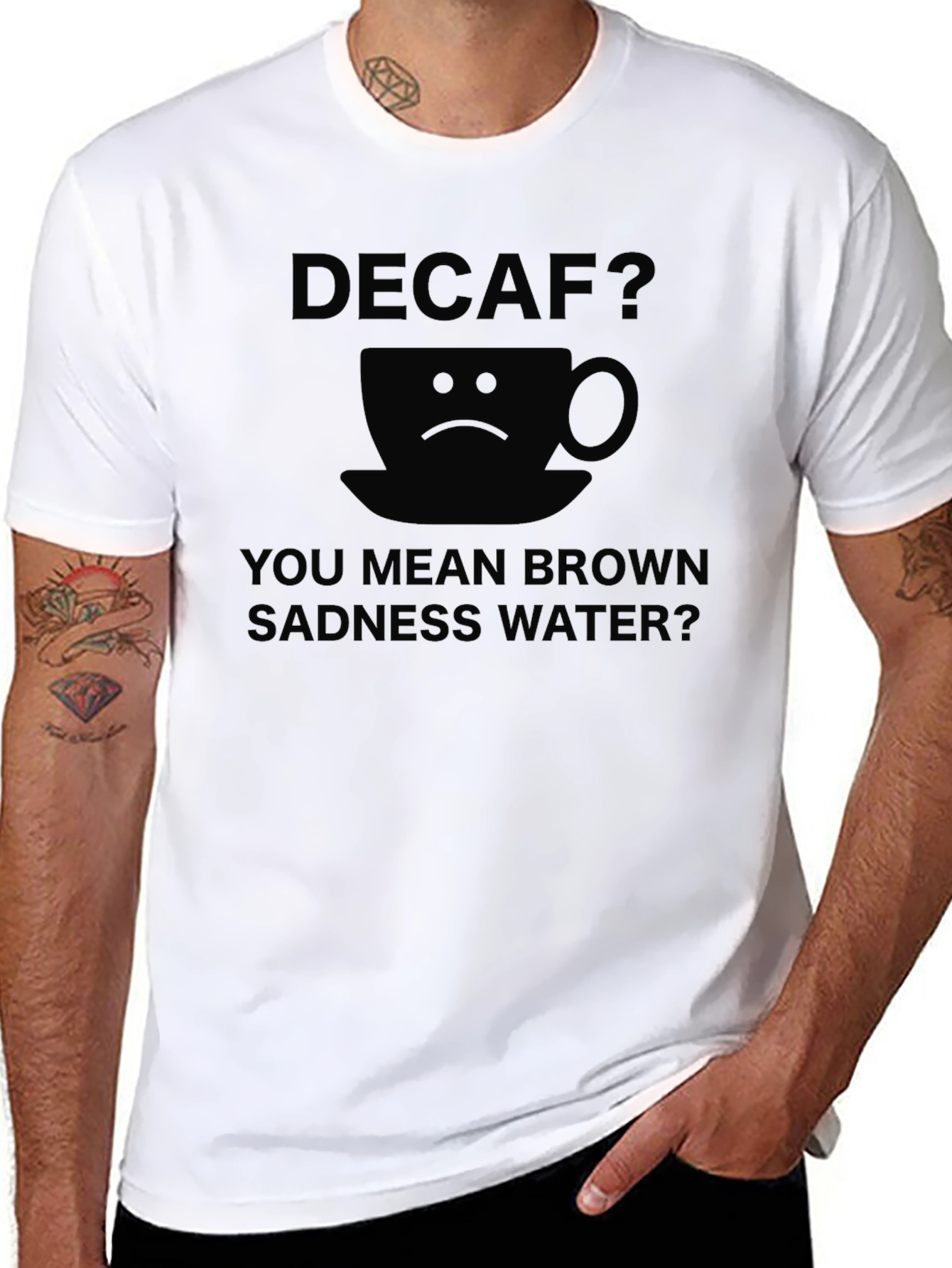 Decaf Sadness Water Graphic T-Shirt