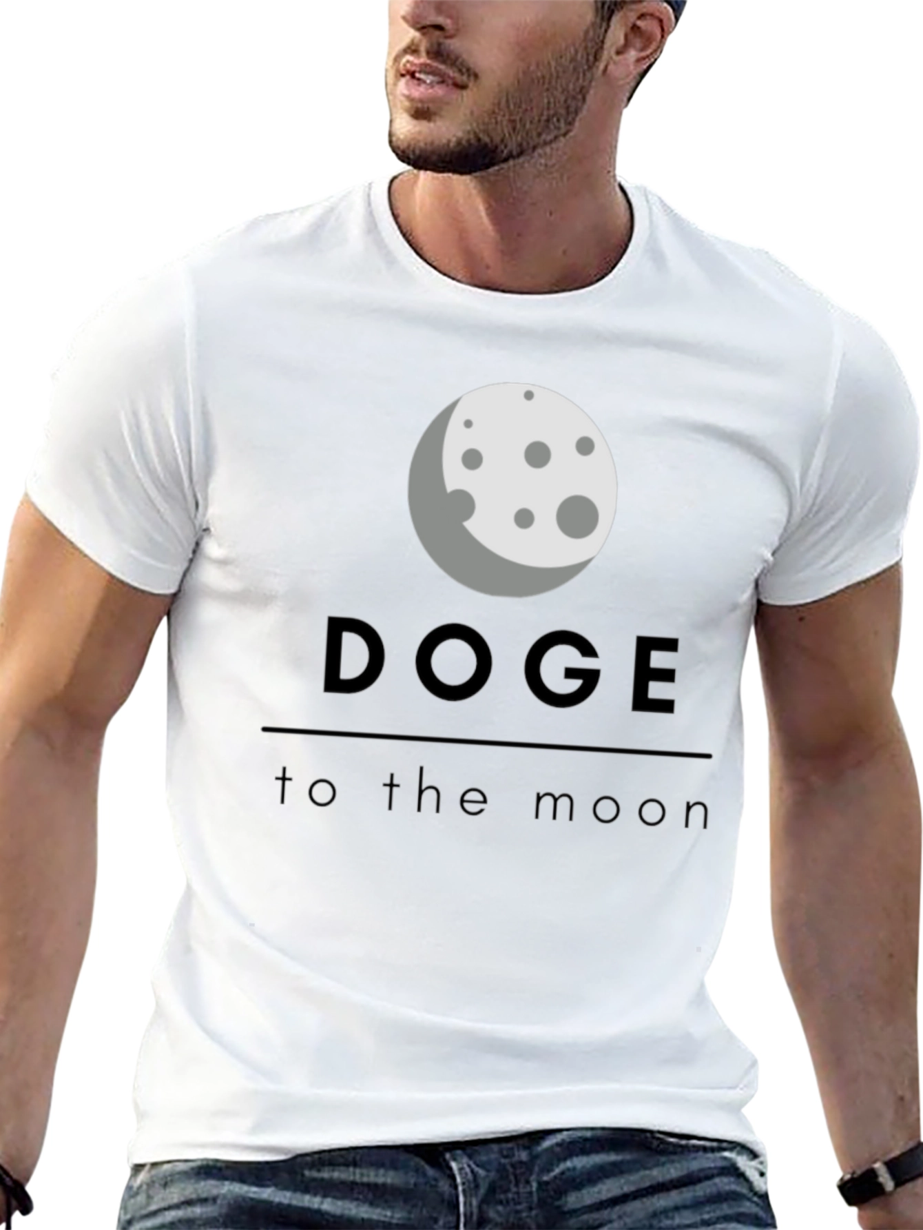Doge to the Moon Black T-Shirt