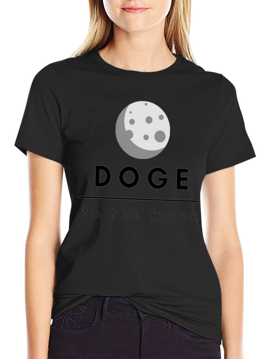 Doge to the Moon Black T-Shirt