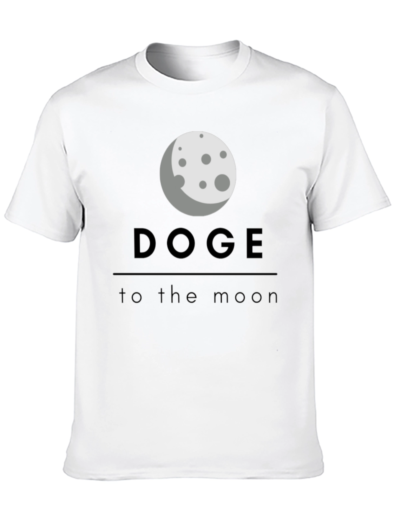 Doge to the Moon Black T-Shirt