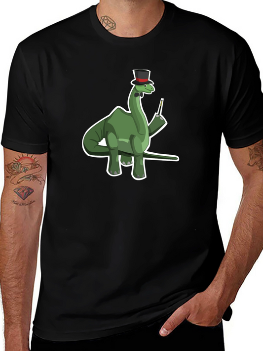 Dapper Dino T-Shirt - Gentleman Brontosaurus Tee