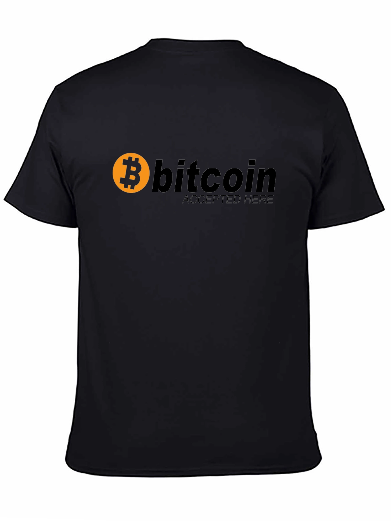 Bitcoin Accepted Here Black T-Shirt