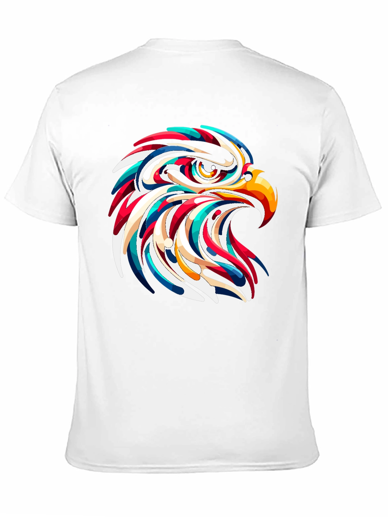 Eagle Head Graphic Print Black T-Shirt