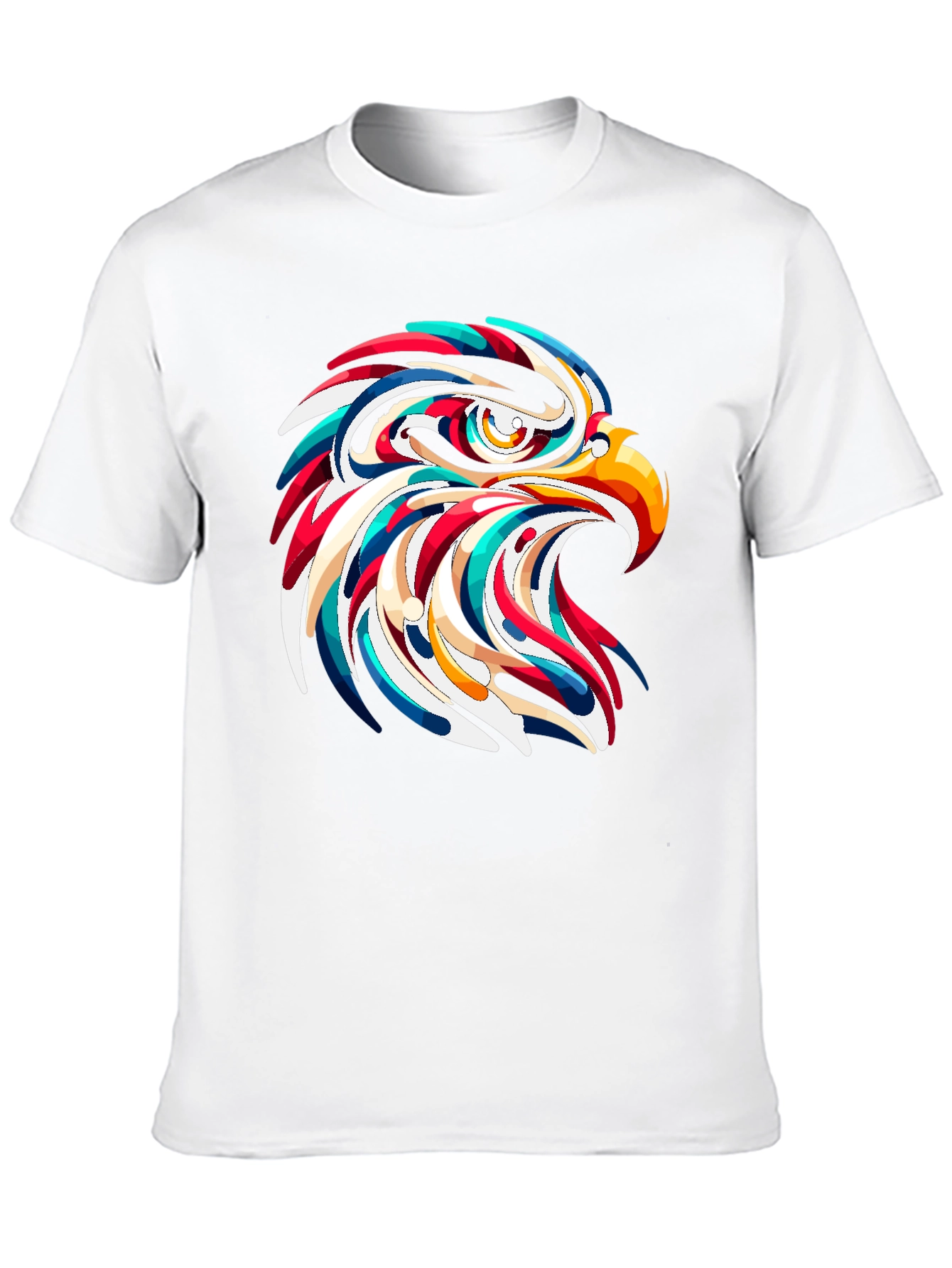 Eagle Head Graphic Print Black T-Shirt