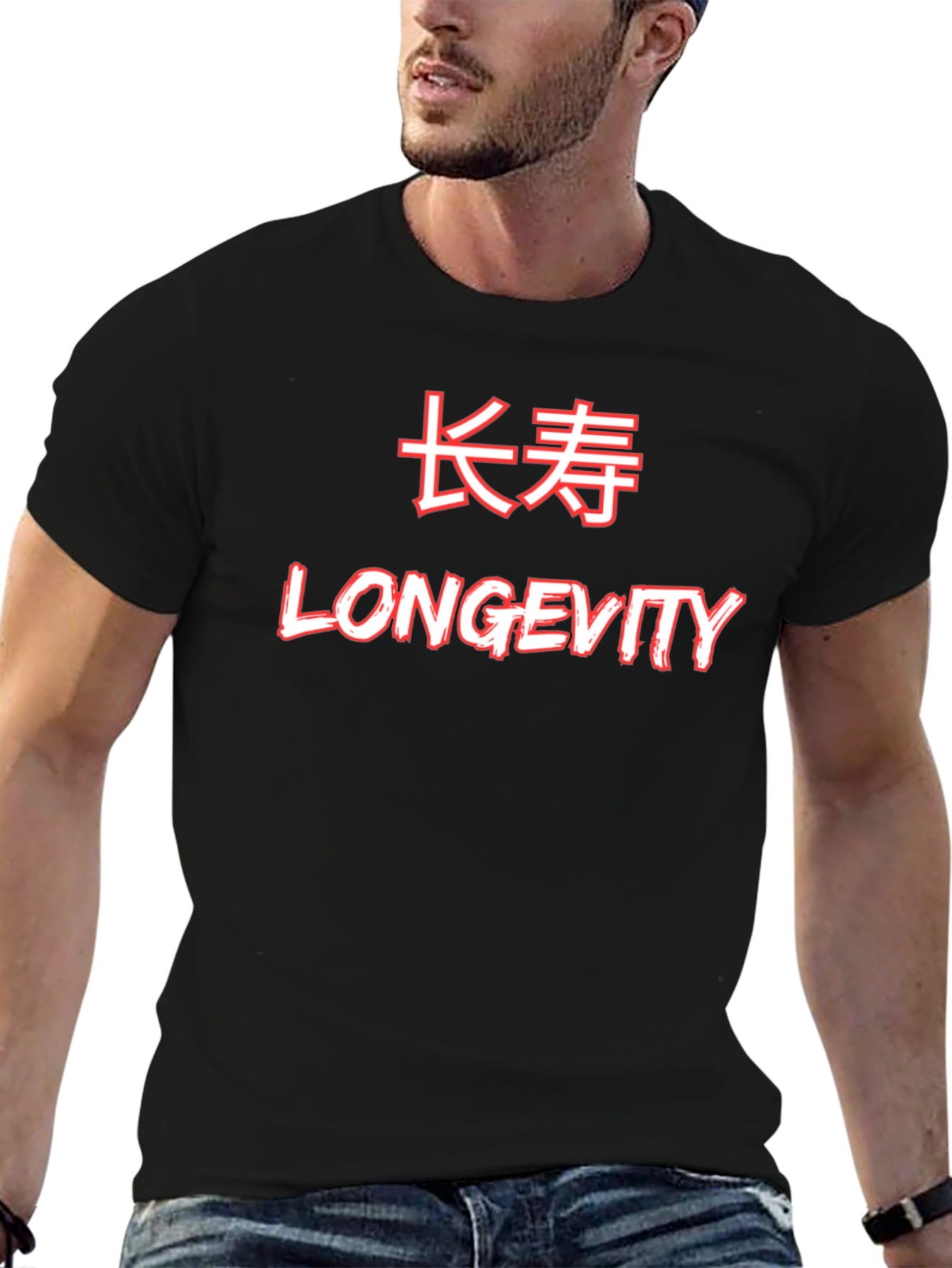 Longevity Graphic Tee - Mens Black T-Shirt