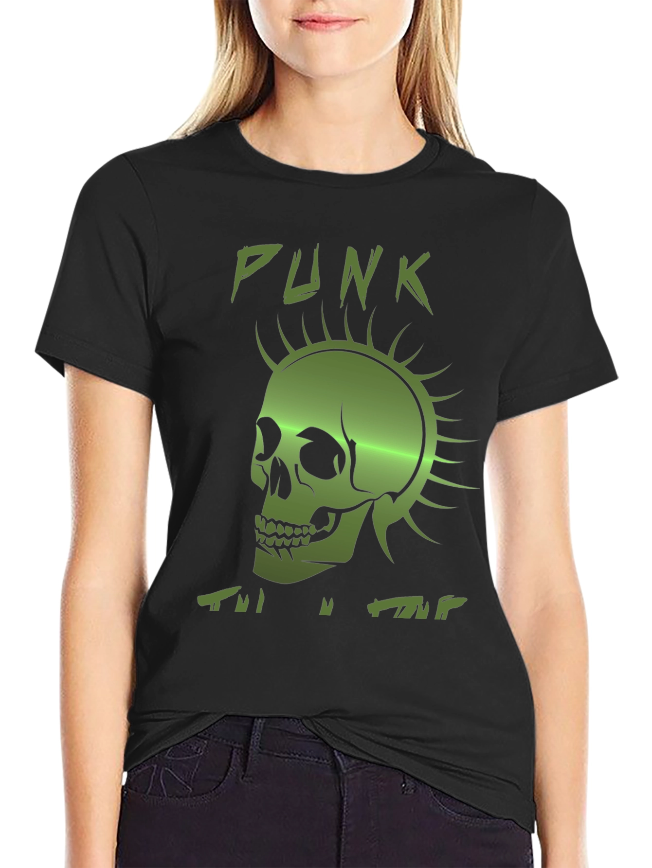 Punk Skull Graphic Tee - Edgy Fashion