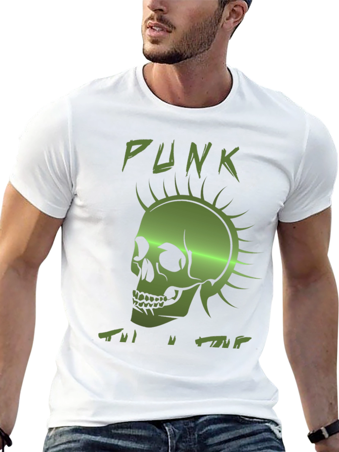 Punk Skull Graphic Tee - Edgy Fashion