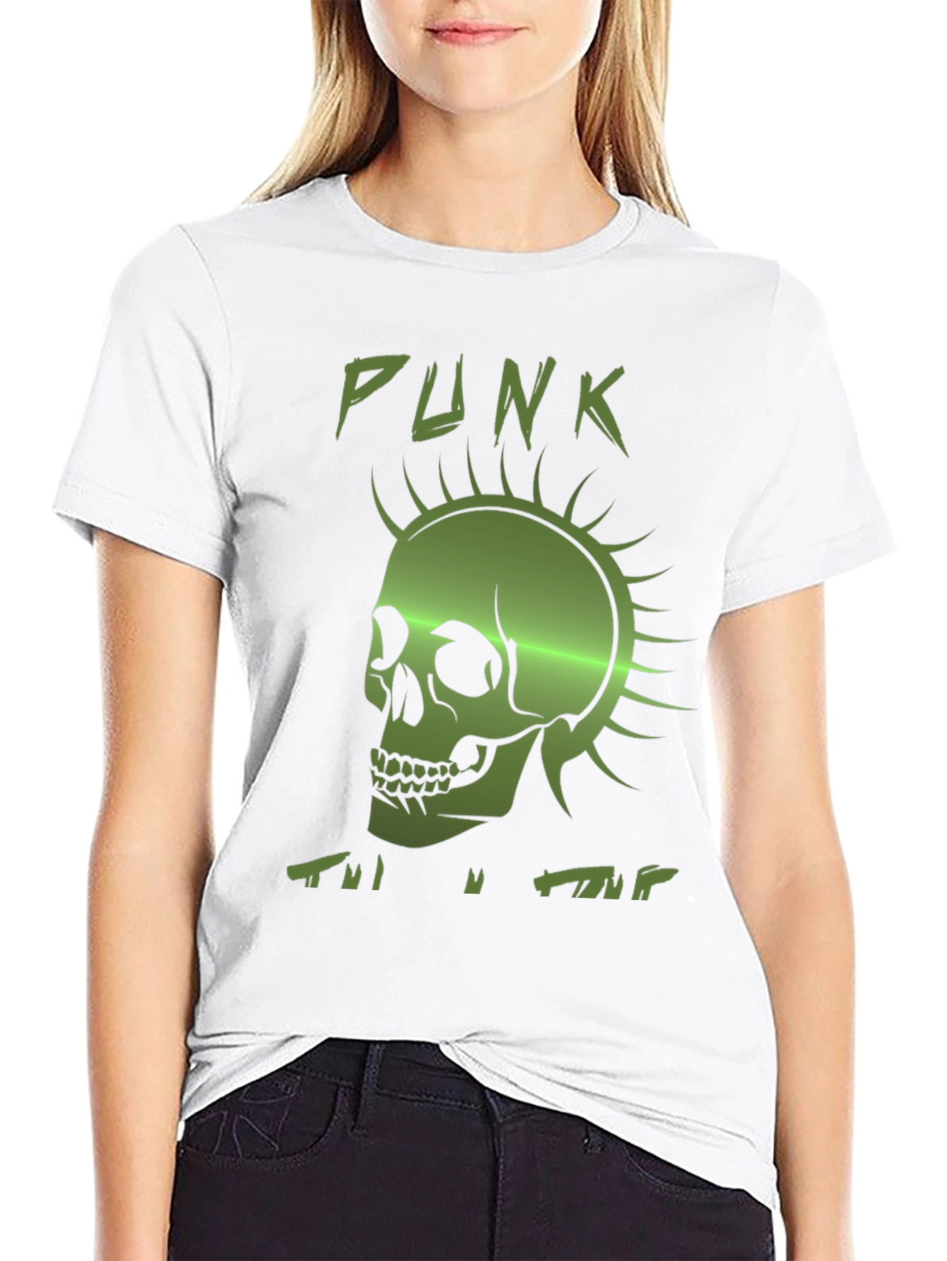 Punk Skull Graphic Tee - Edgy Fashion