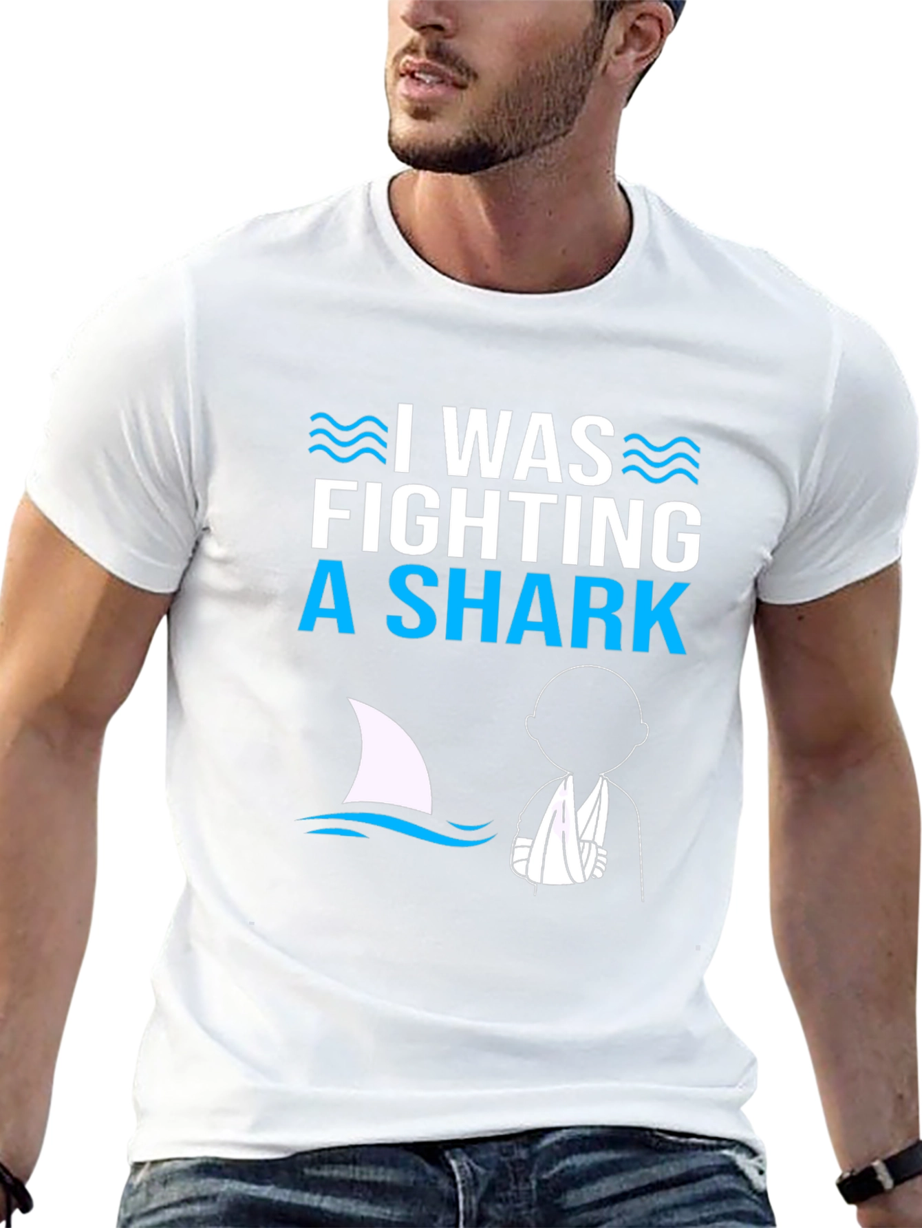 I Was Fighting a Shark Graphic T-Shirt