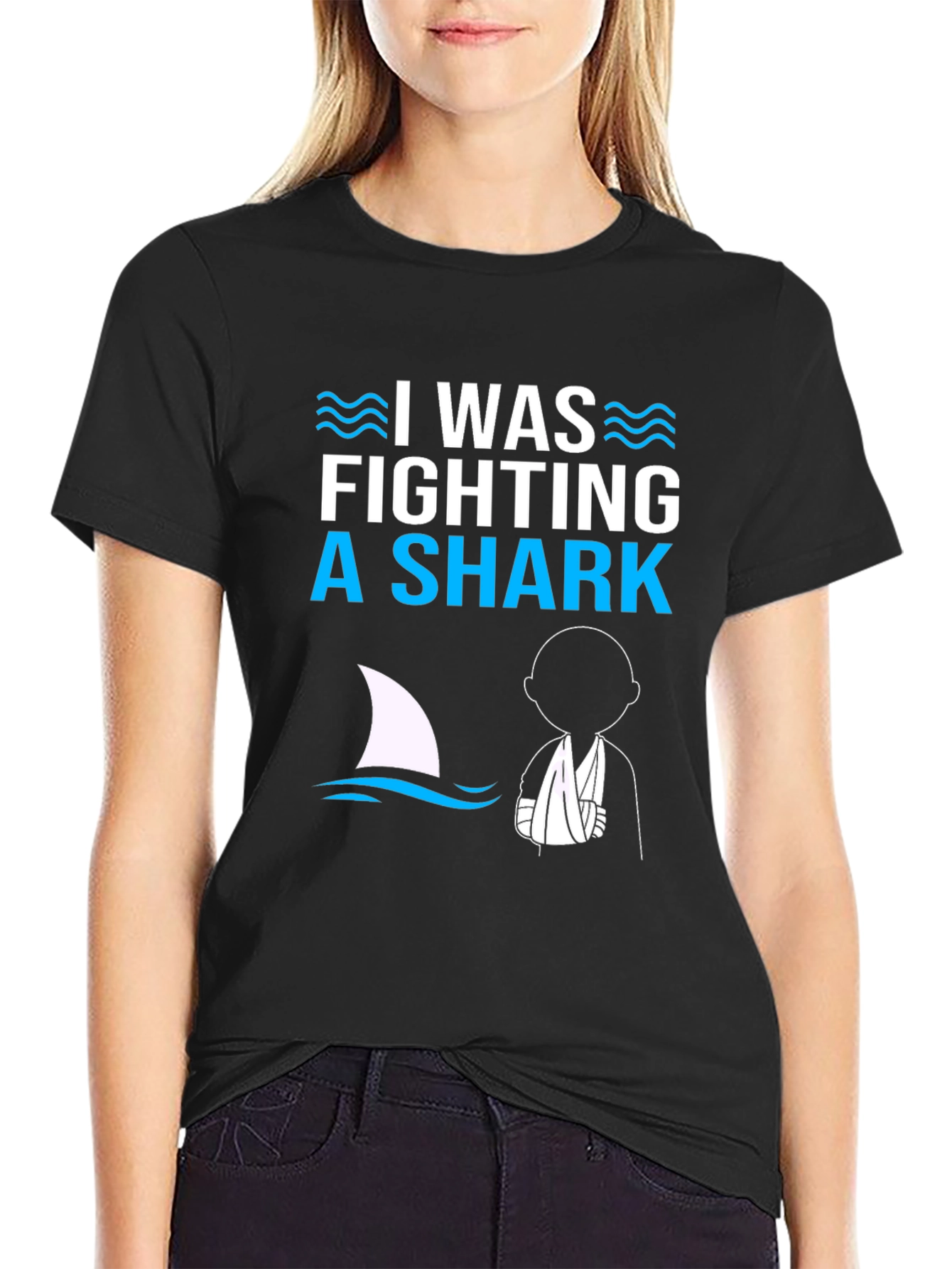 I Was Fighting a Shark Graphic T-Shirt