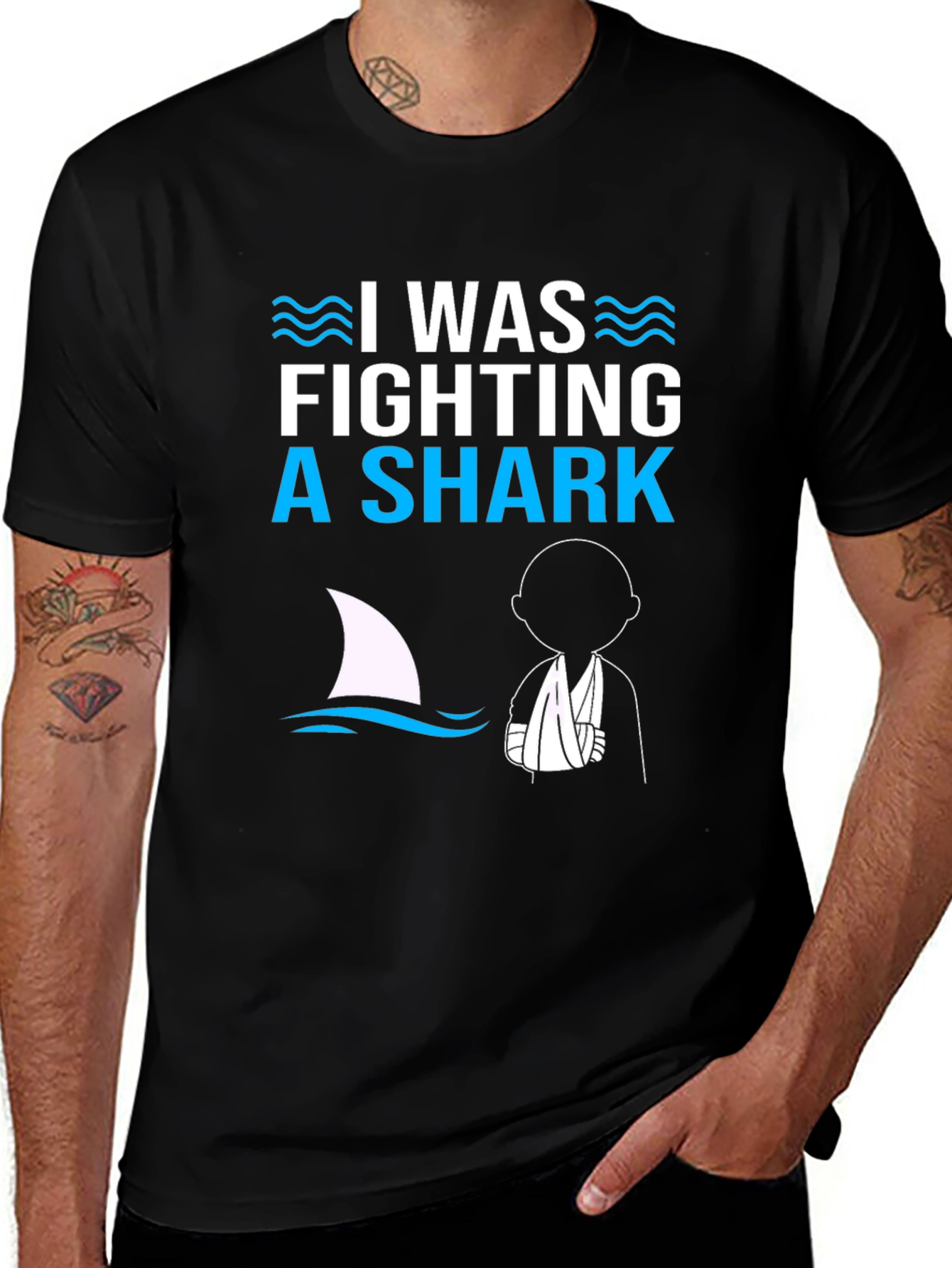 I Was Fighting a Shark Graphic T-Shirt