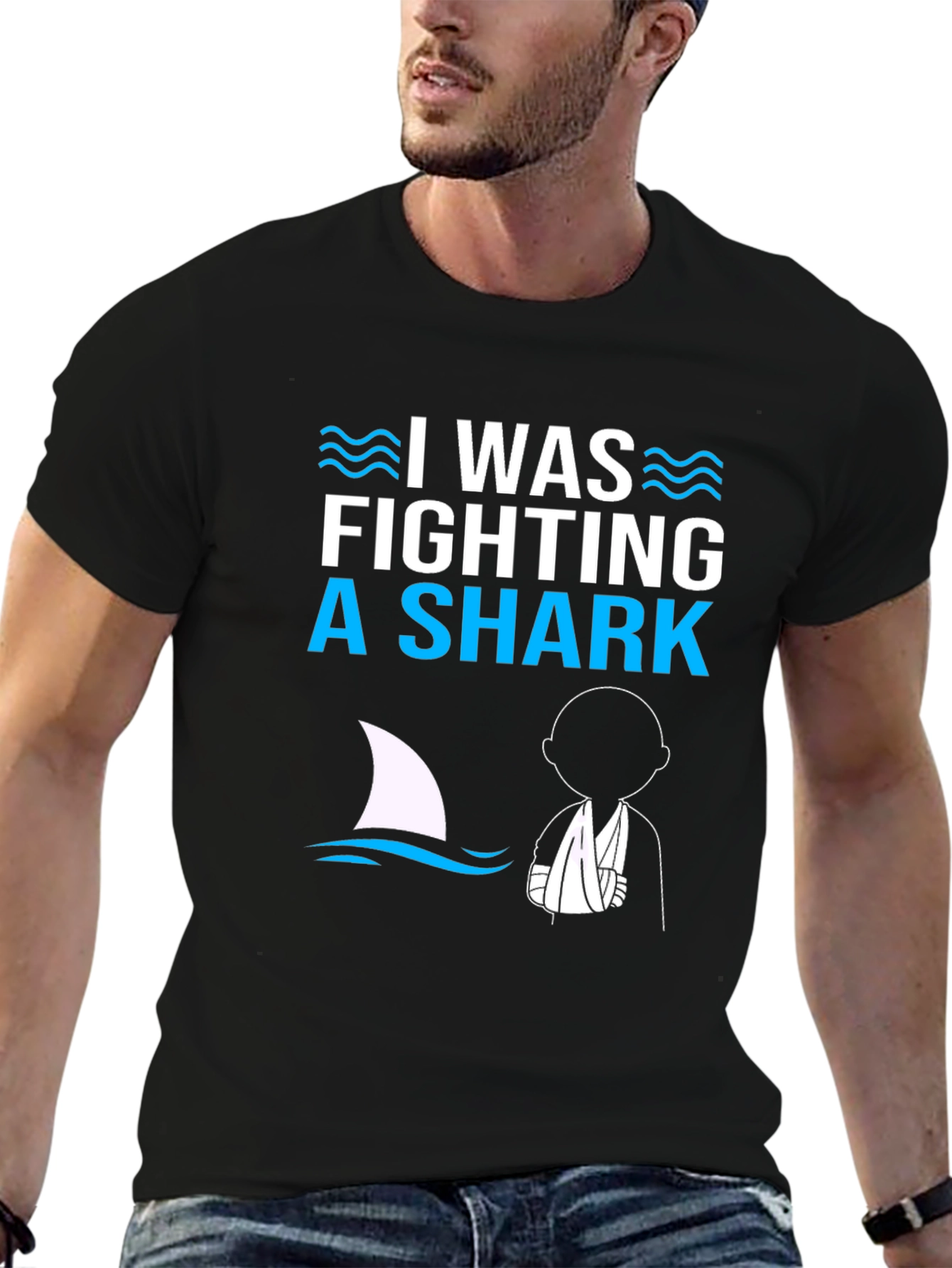 I Was Fighting a Shark Graphic T-Shirt