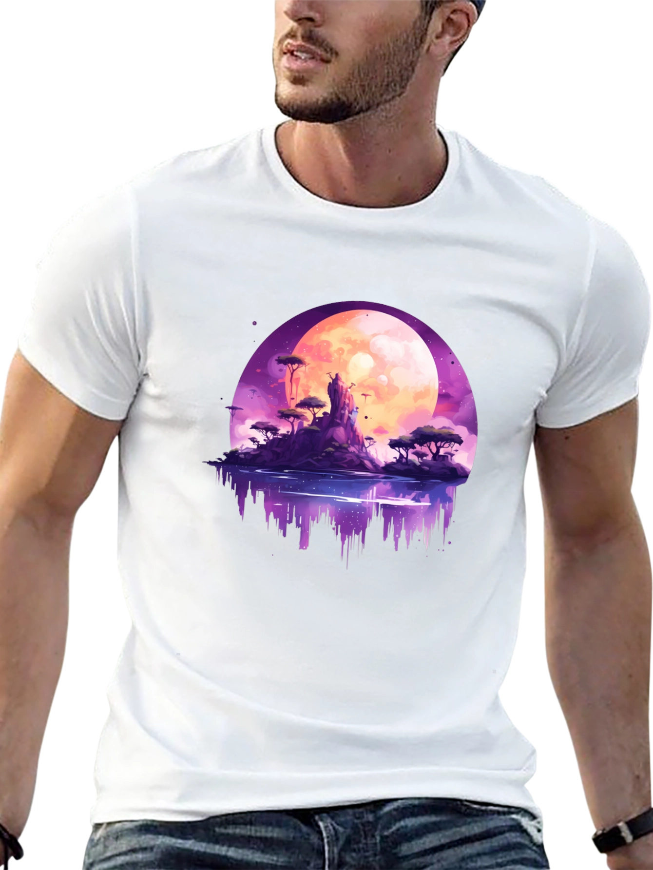 Fantasy Moon Island Graphic Tee