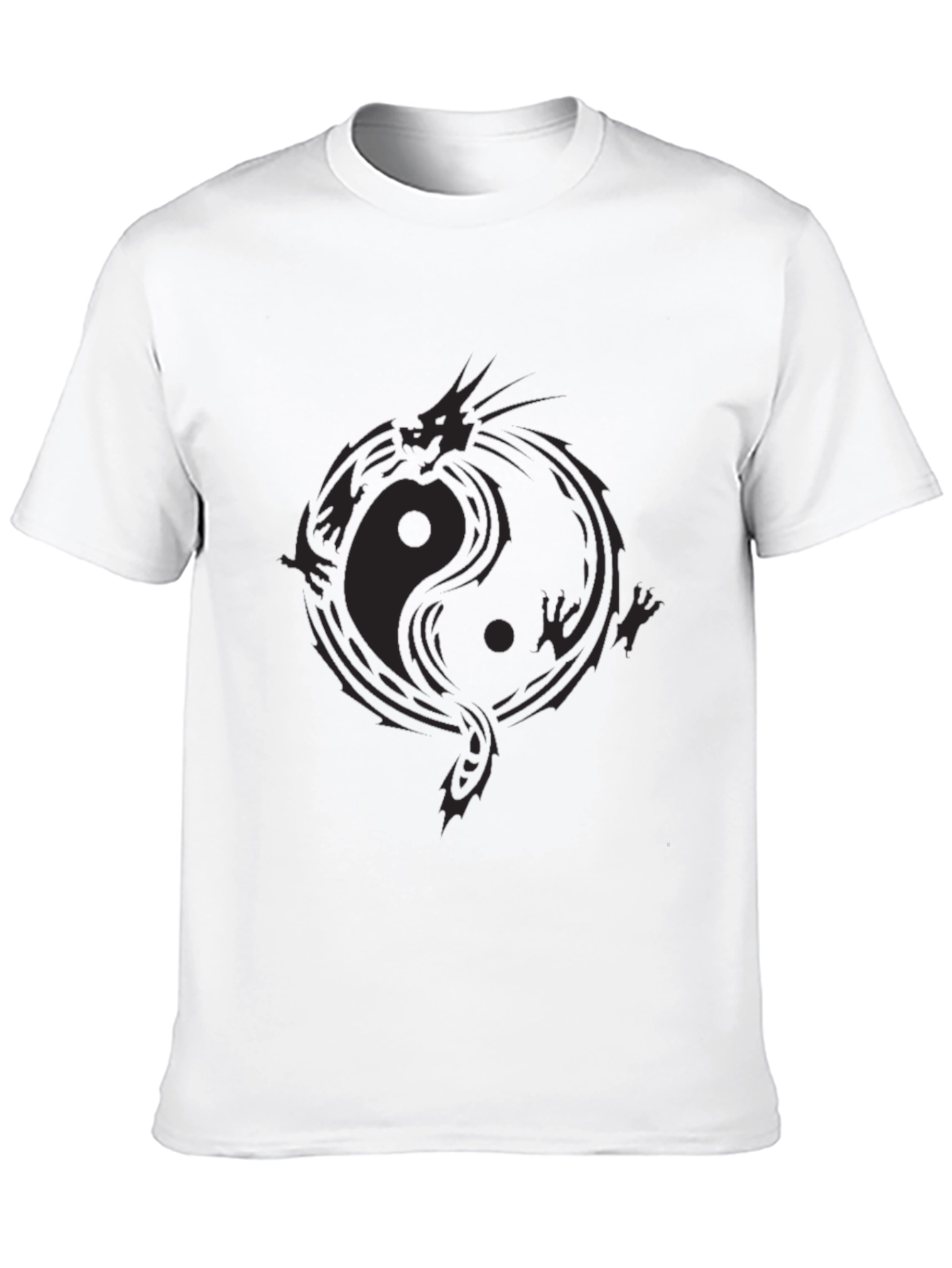 Yin Yang Dragon Black T-Shirt