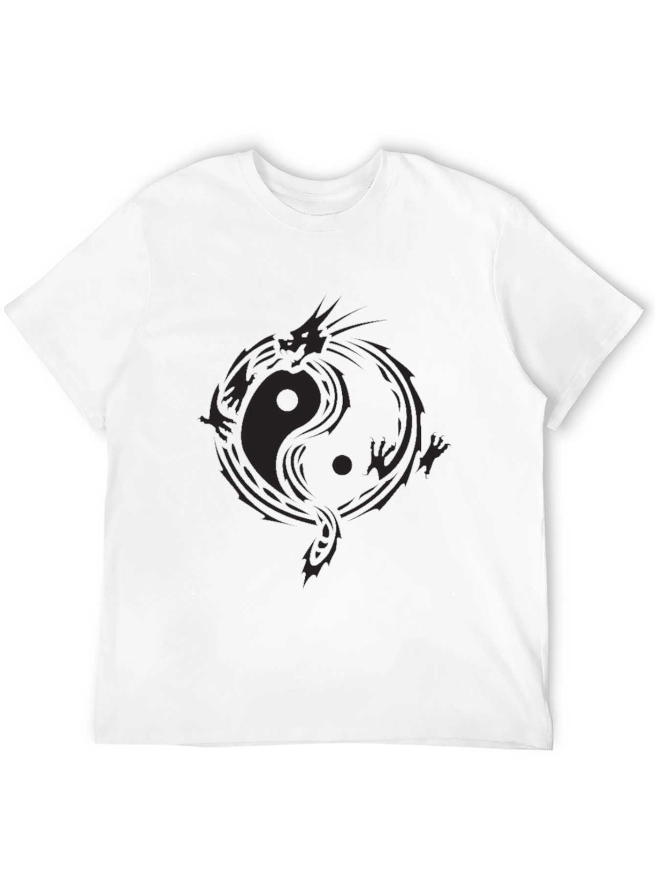 Yin Yang Dragon Black T-Shirt