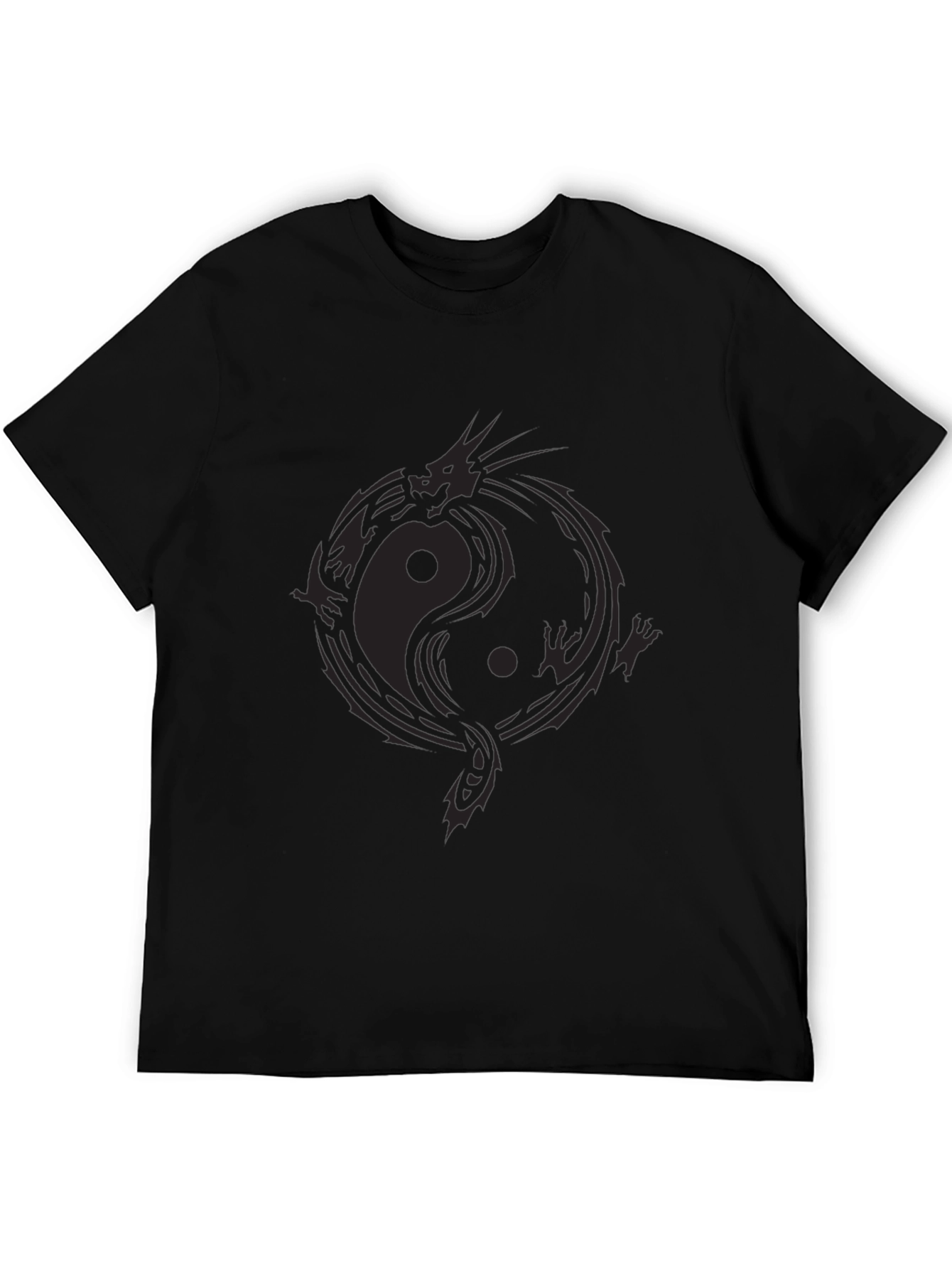 Yin Yang Dragon Black T-Shirt