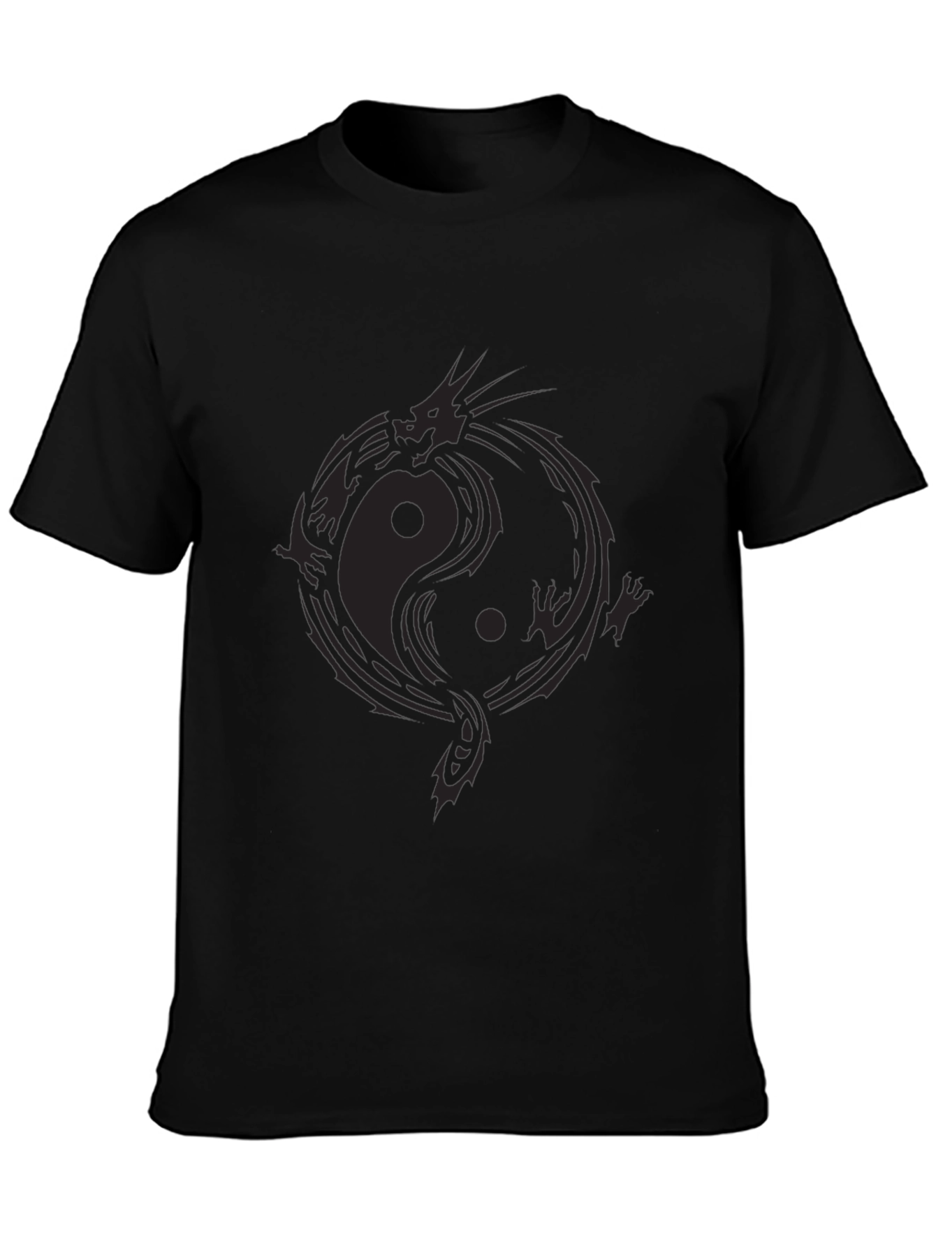 Yin Yang Dragon Black T-Shirt