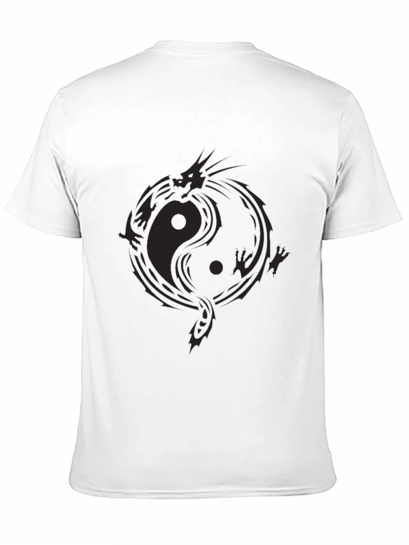 Yin Yang Dragon Black T-Shirt