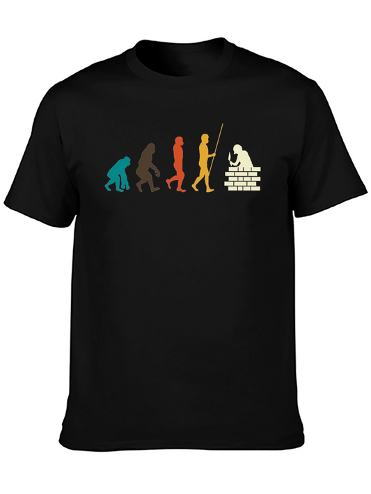 Evolution of Man T-Shirt - Bricklayer