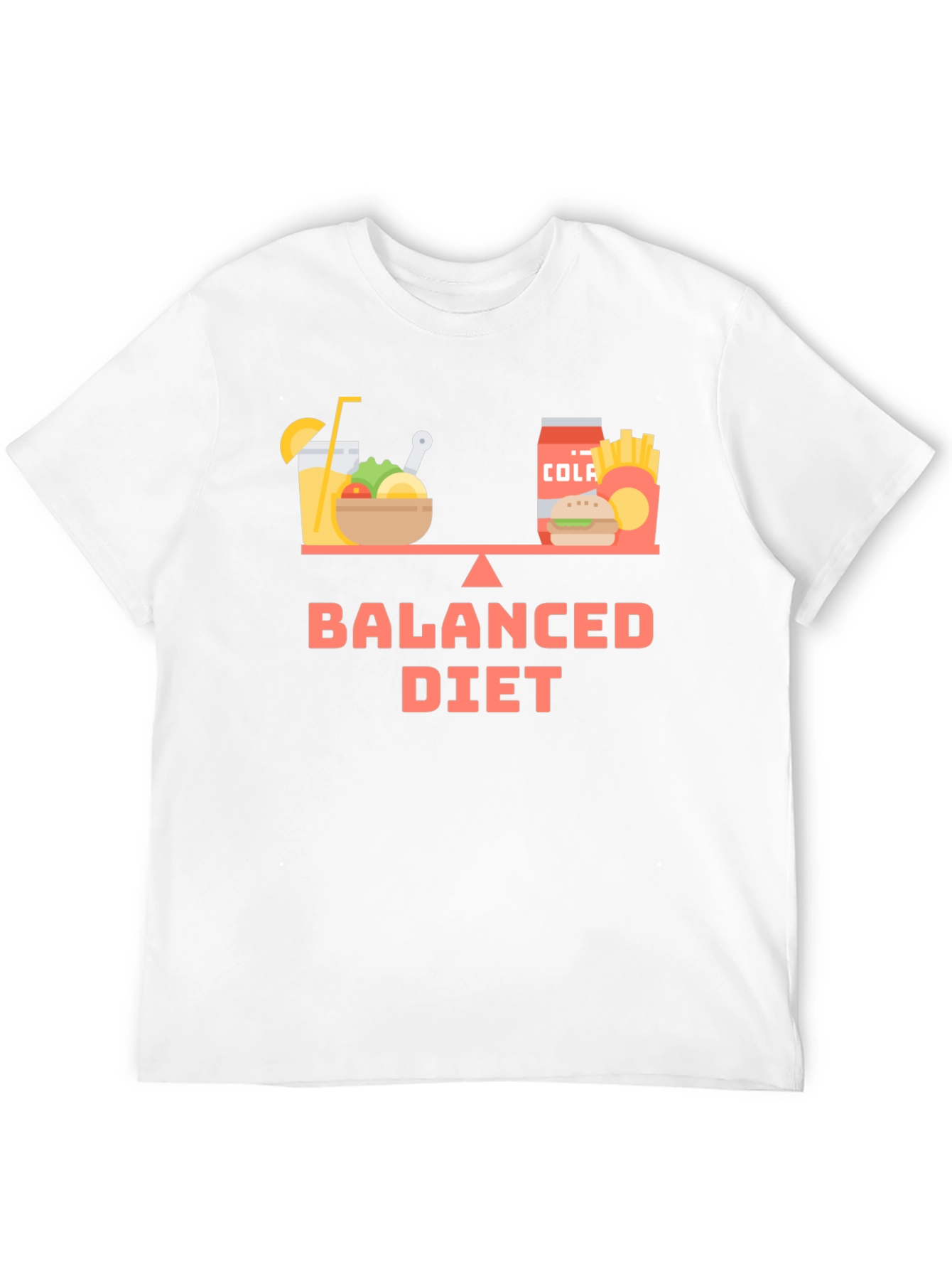 Balanced Diet Black Graphic T-Shirt