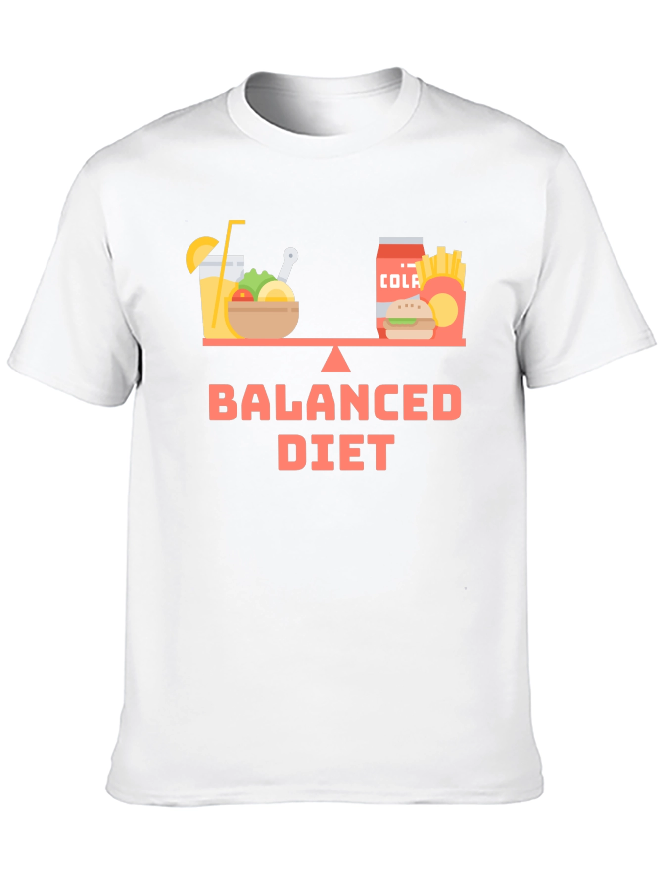 Balanced Diet Black Graphic T-Shirt