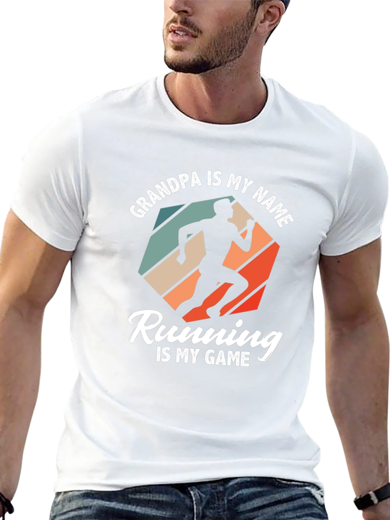 Grandpa Running T-Shirt - Sporty Grandpa Gift