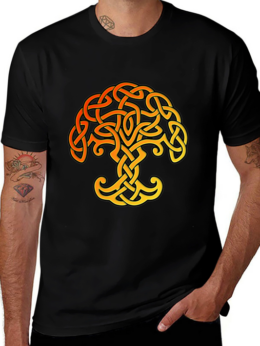 Celtic Knot Tree of Life Black T-Shirt