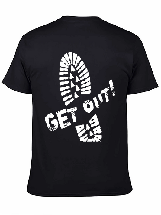 Get Out! Shoe Print Graphic Tee