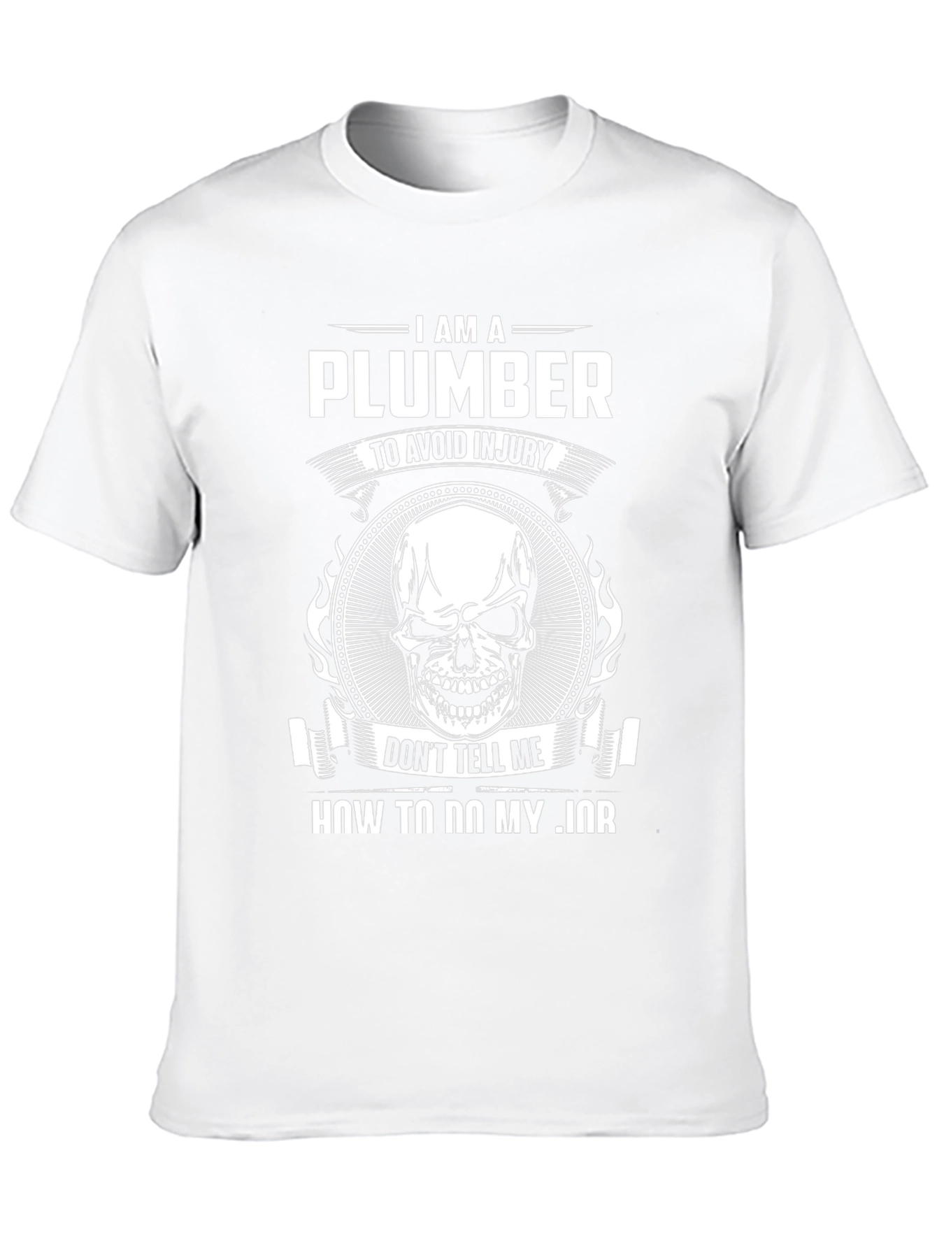 Plumber Skull Graphic Black T-Shirt