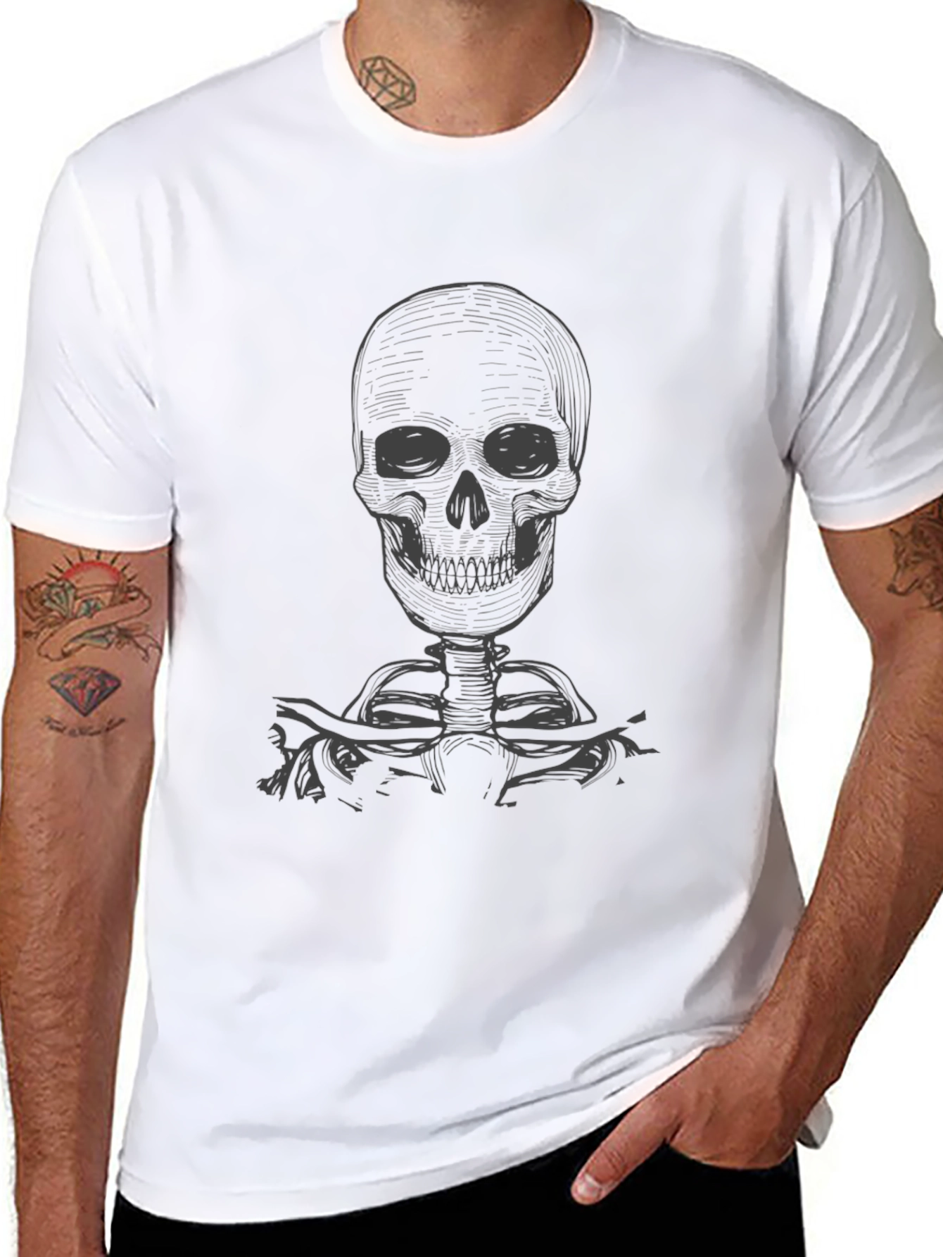 Skull and Bones Graphic T-Shirt - Mens