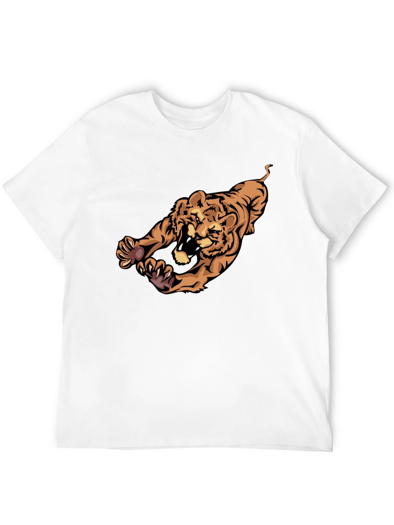Tiger Graphic Black T-Shirt - Mens Casual Wear