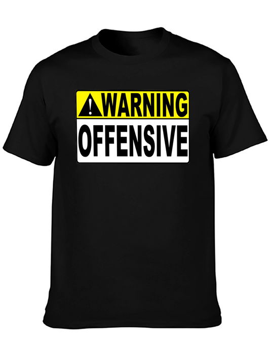 Warning Offensive Graphic T-Shirt