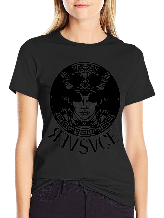 Black Versace Medusa Head Print T-Shirt
