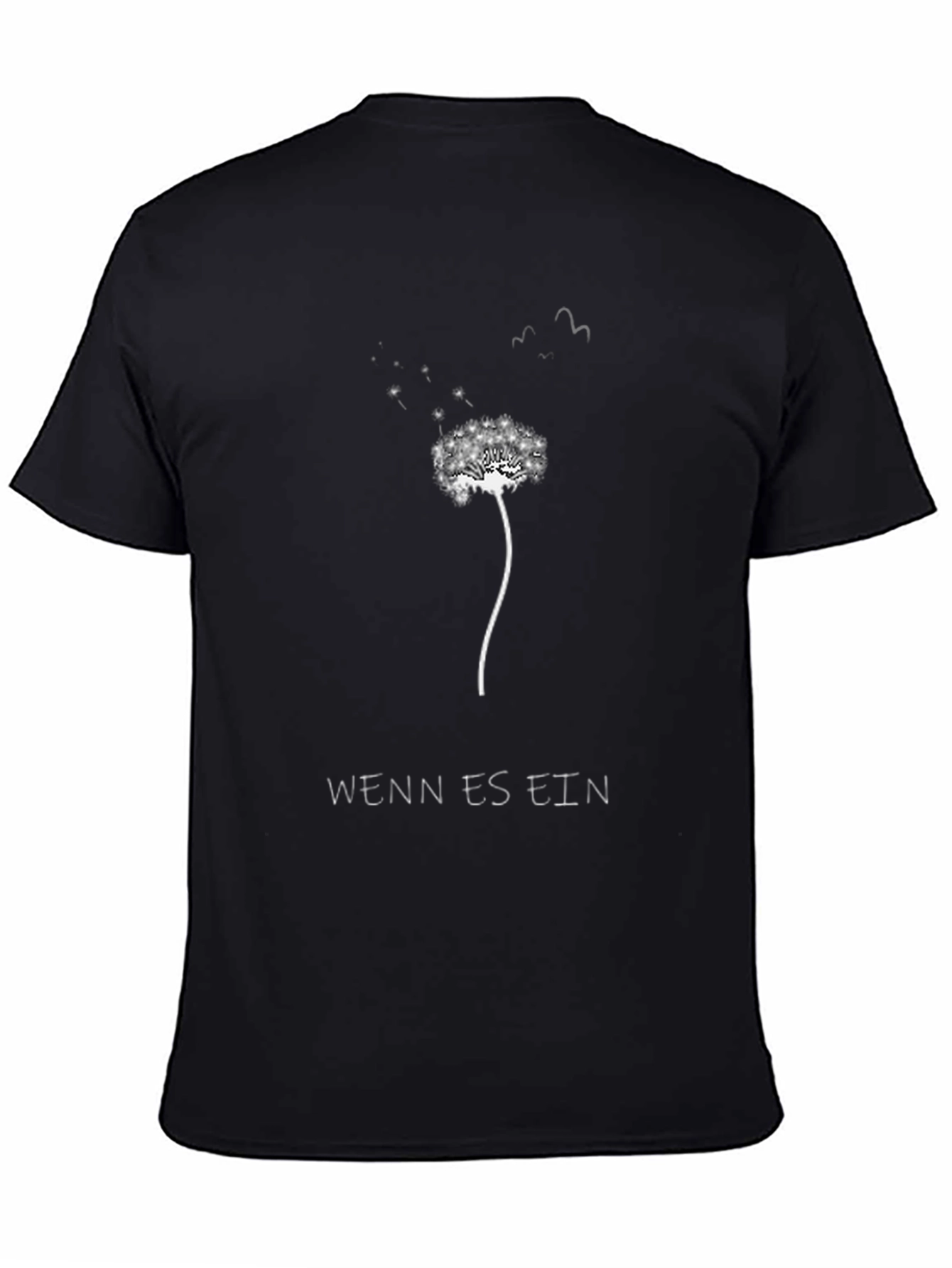 Dandelion Wish T-Shirt - Black Graphic Tee