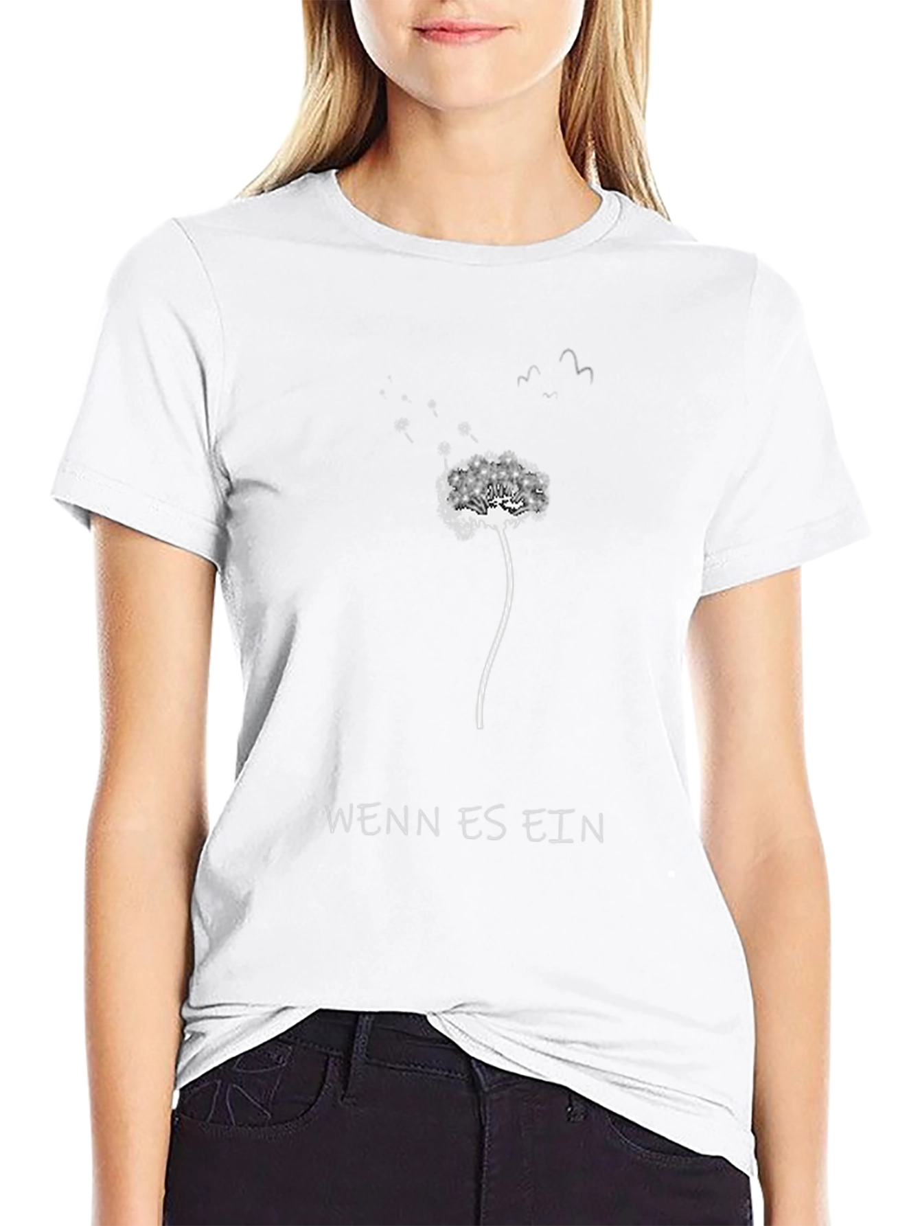 Dandelion Wish T-Shirt - Black Graphic Tee
