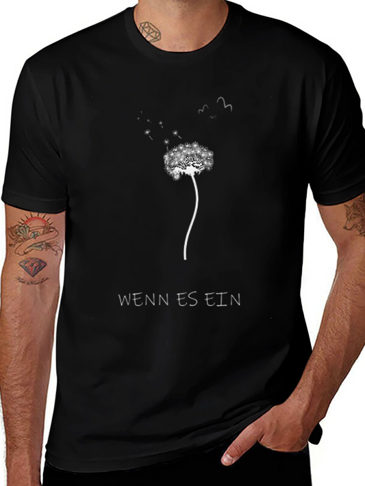 Dandelion Wish T-Shirt - Black Graphic Tee