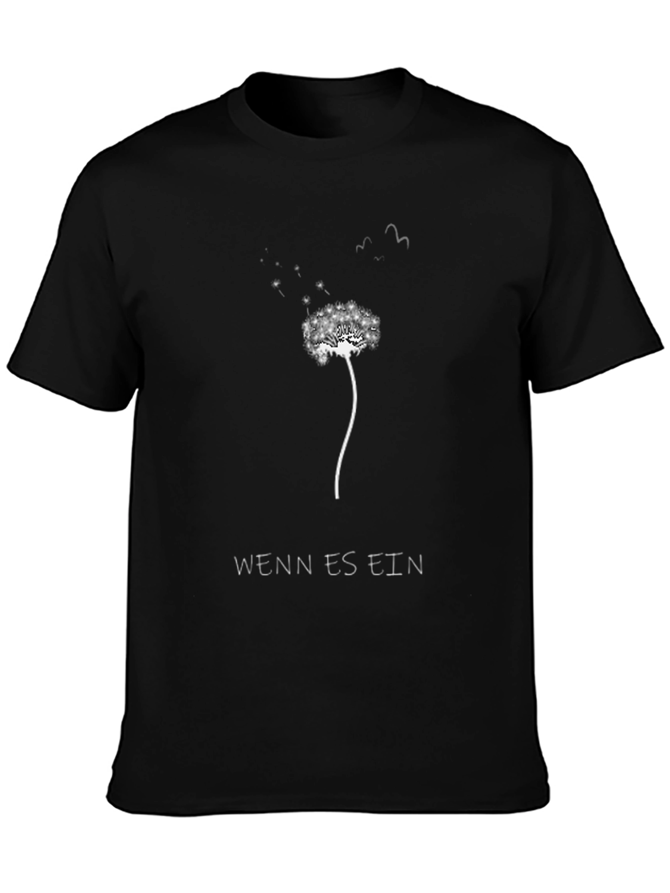 Dandelion Wish T-Shirt - Black Graphic Tee