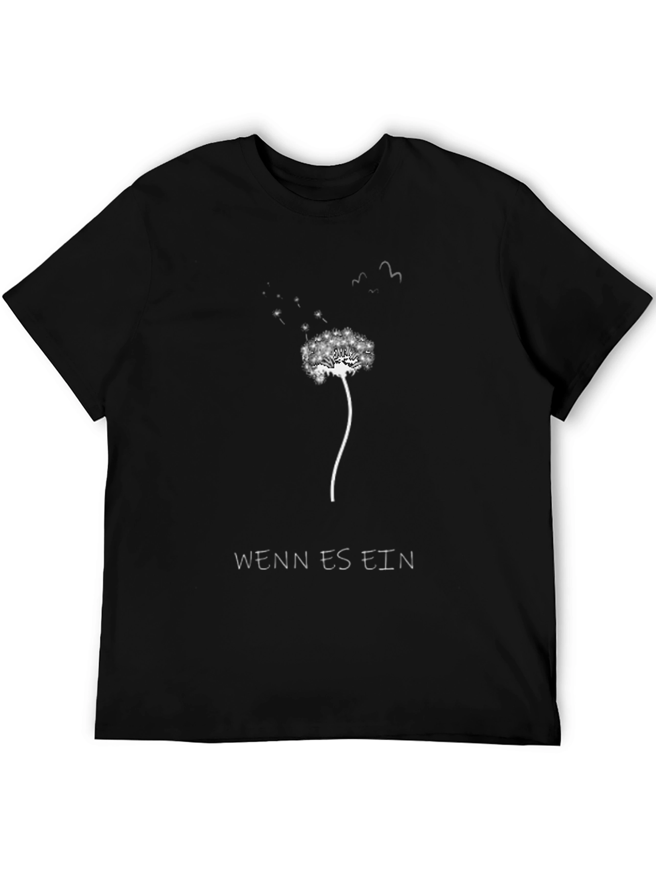 Dandelion Wish T-Shirt - Black Graphic Tee