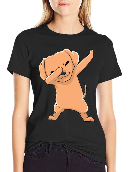 Dabbing Dog Black T-Shirt