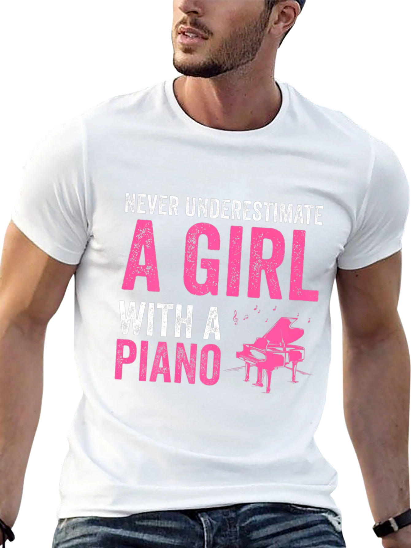 Never Underestimate Piano Girl T-Shirt