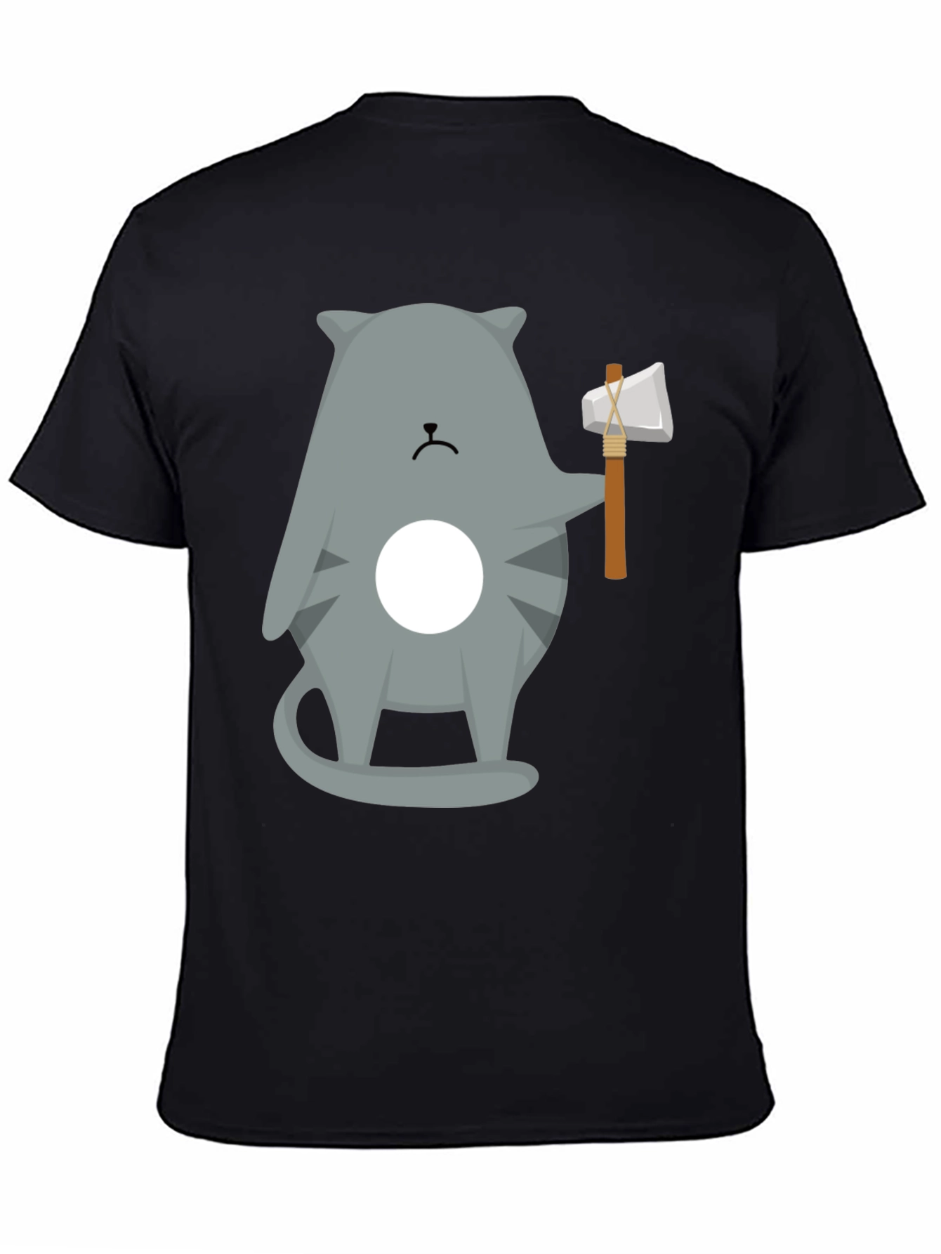 Cool Cat Axe T-Shirt - Funny Graphic Tee
