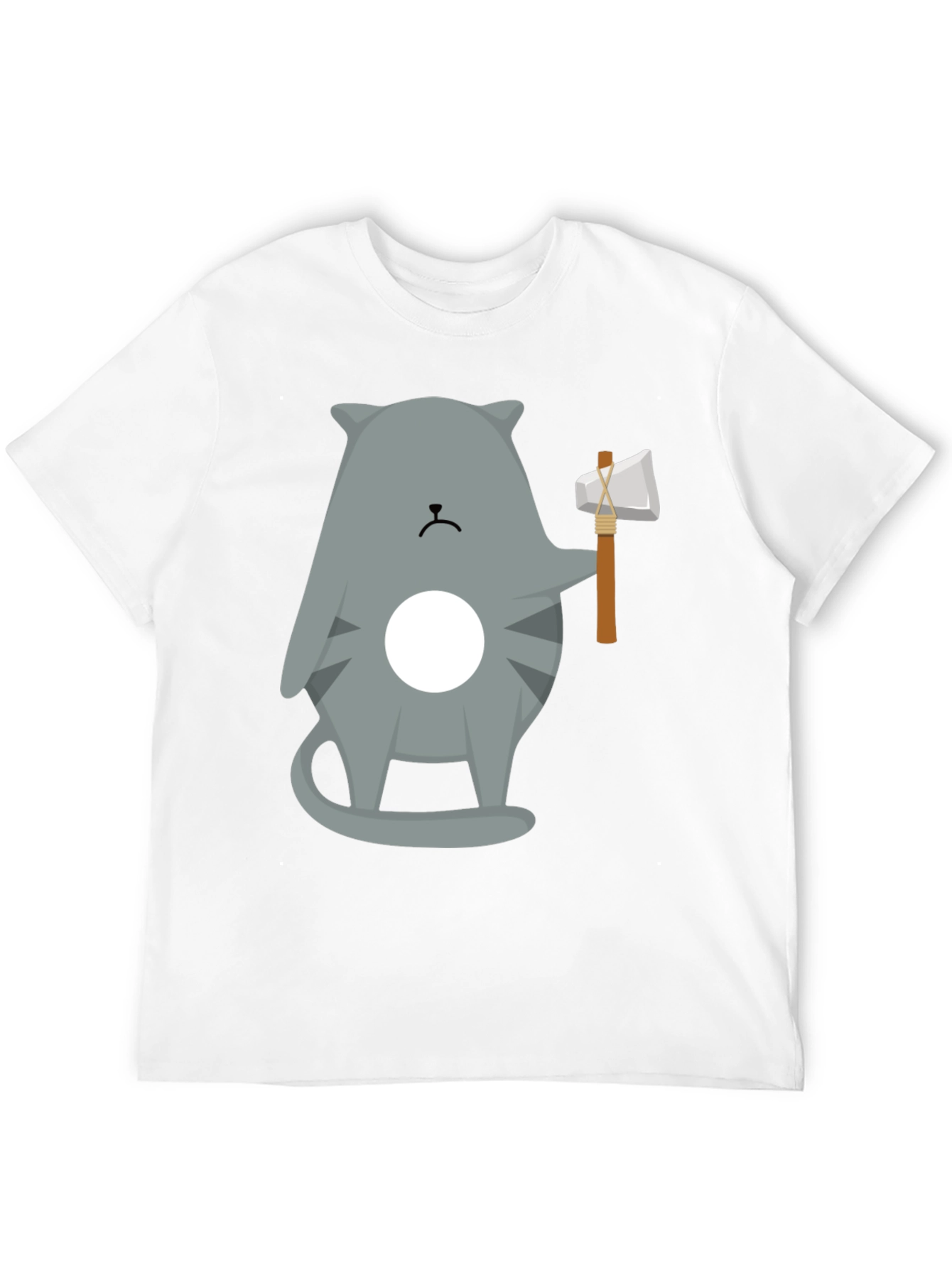 Cool Cat Axe T-Shirt - Funny Graphic Tee